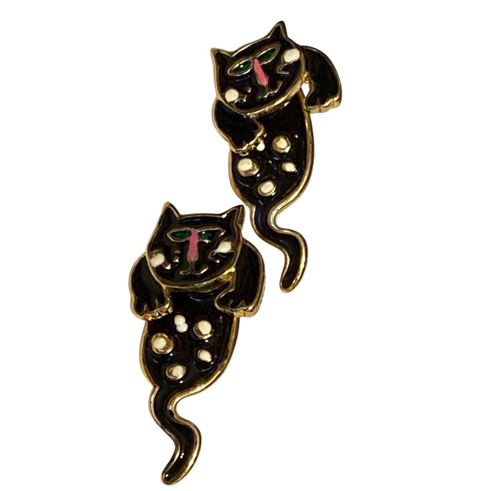 🐈‍⬛ Black Cat hanging earrings 🐈‍⬛
